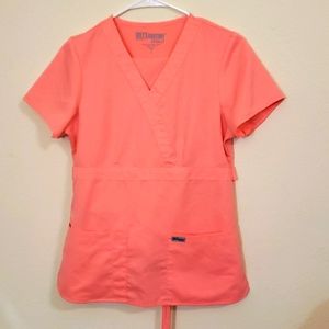 Grey's Anatomy scrub set in light coral-small